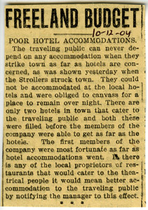 Only two hotels for travelers, 1904