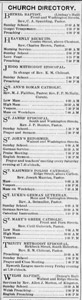 Church directory, July 18, 1892