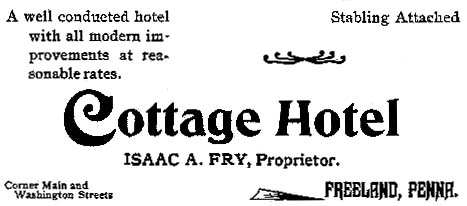 Cottage Hotel, 1895 ad
