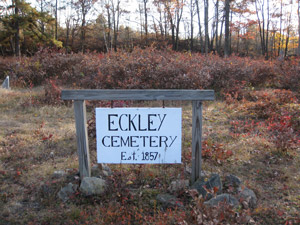 Eckley Cemetery sign