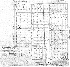 1870 Freehold map, redrawn