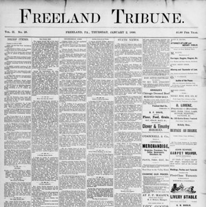 Freeland Tribune, 1890