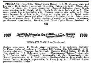 Grand Opera House electrician, 1909