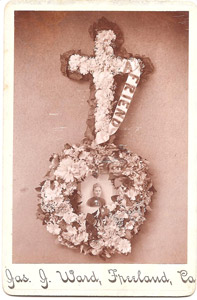 Funeral card, J. J. Ward, photographer