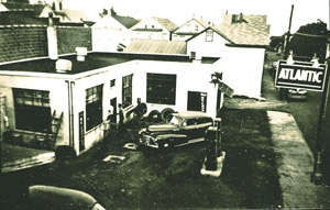 John Tancin garage, Centre and Carbon Streets, ca. late 1940s