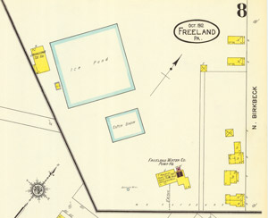 Johnson Ice Pond, 1912 Sanborn map