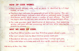 Introducing the new Zipcode system in Luzerne County, 1964