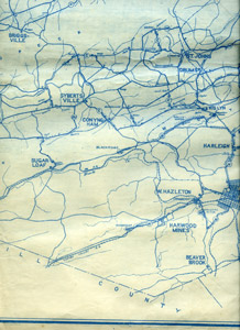 Postal rural delivery map of Luzerne County