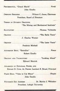 MMI 1954 graduation program