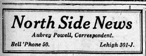 North Side News Powell header, 1925
