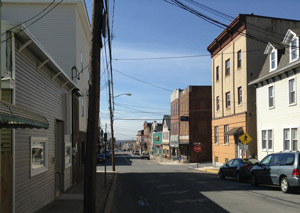 Centre and Front Streets, looking south