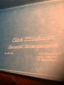 Frank N. Becker blueprint - coal gas production