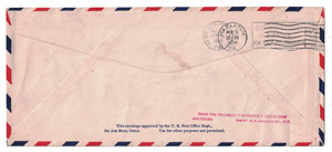 Freeland 1938 airmail cover sent to President Roosevelt