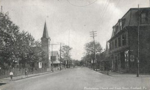 Lindsay's building and old Presbyterian Church