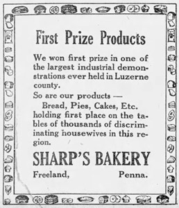 Sharp's Bakery ad, 1926