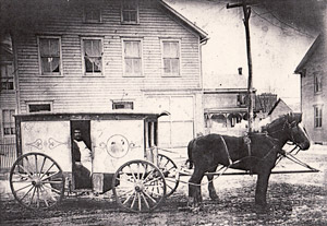 Sosnowski butcher wagon, horse-drawn