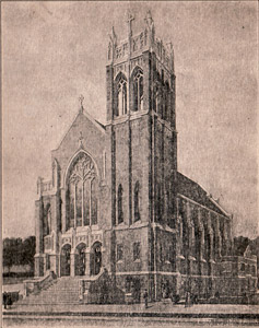 The planned St. Ann's church circa 1924