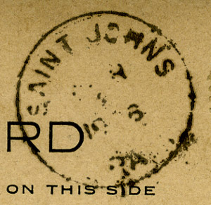 St. John’s postmark, 1908