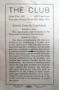 Extracts from Tigers Club constitution
