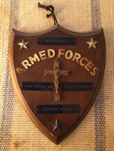 Family plaque showing those in the Service