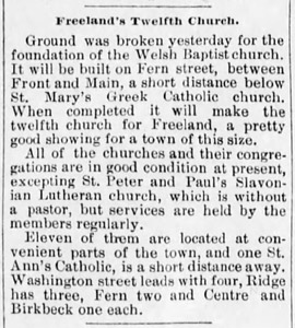 Freelands 12th church, 1892