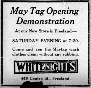 White Nights Maytag ad, 1925