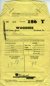 Woodie's photo development envelope