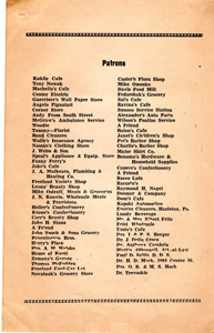 FHS class of 1952 class play program