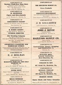 Freeland Police Dept. 1932 Annual Ball program booklet