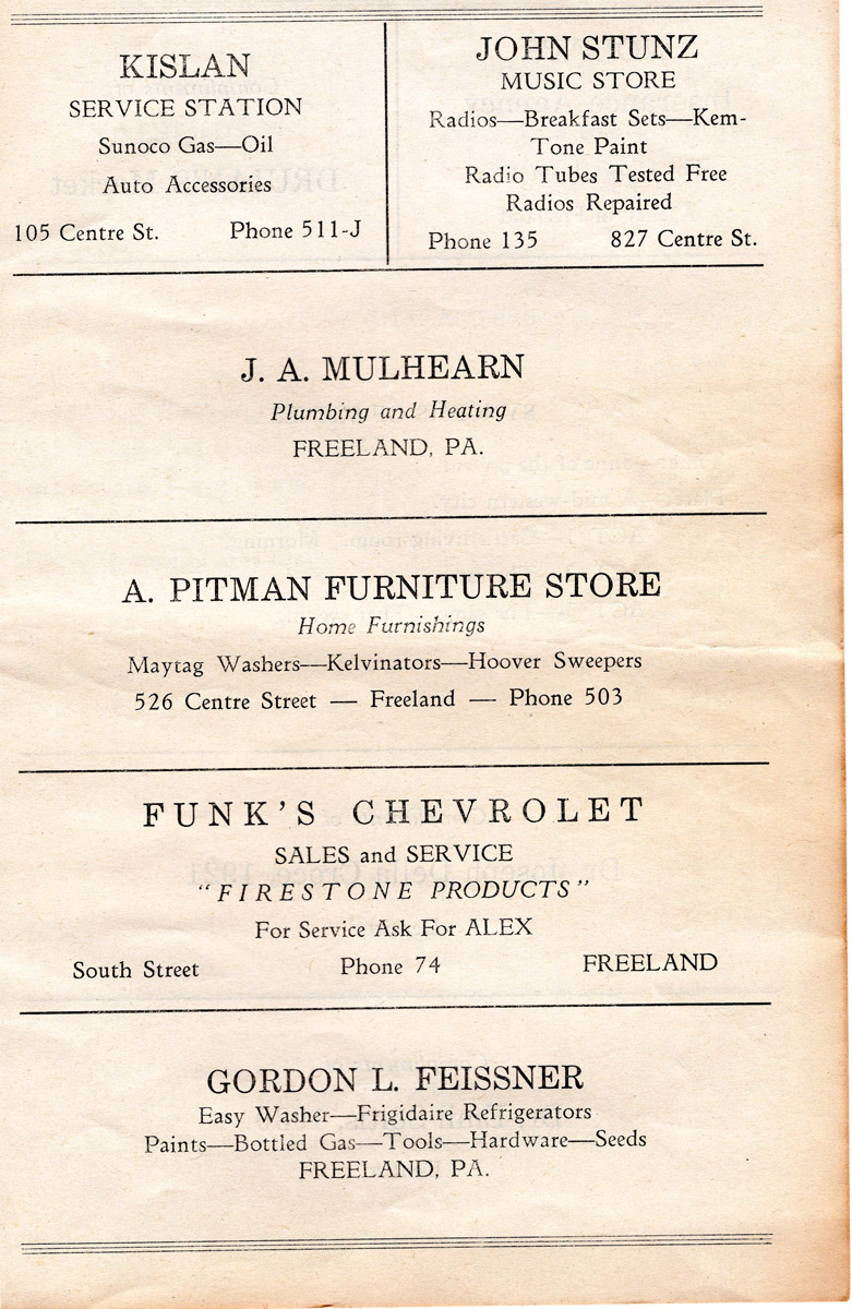 MMI 1946 school play program