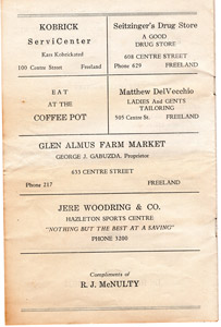 MMI 1946 school play program