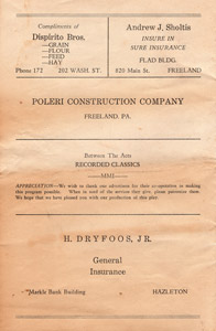 MMI 1946 school play program