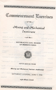 MMI 1948 Commencement program
