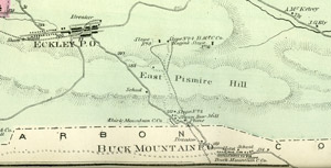 Company town of Buck Mountain at Slope #2, 1873