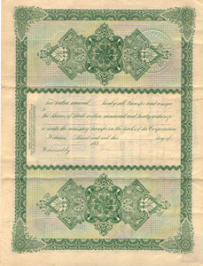 Associated Wheelmen of Freeland stock certificate