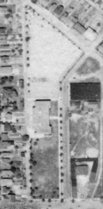 Memorial trees at FHS, 1939 aerial view