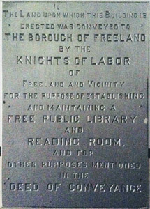 Borough building plaque