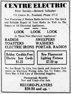 Centre Electric, 1946 ad