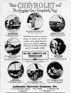 T. J. Richards Garage, 1936 ad