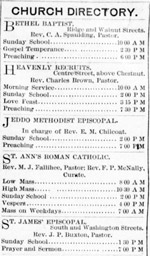 Church directory, October 1892