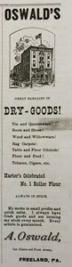 Amandus Oswald store, 1894 ad