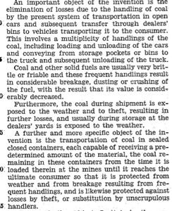 Rationale for metal boxes for coal transportation