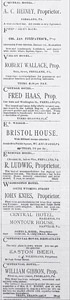 Freeland and other local hotel ads, 1883