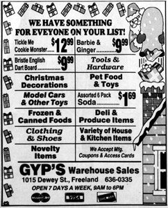 Gyp's, 1998 ad