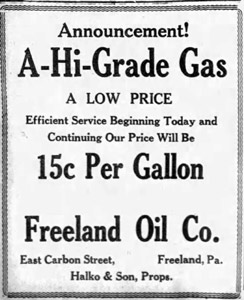 Halko Gas Station, 1931 ad