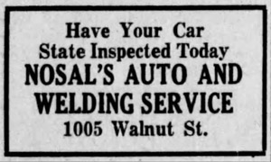 Nosal's Auto and Welding Service, 1947 ad
