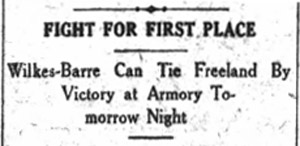 Freeland - Wilkes-Barre match, January 1916