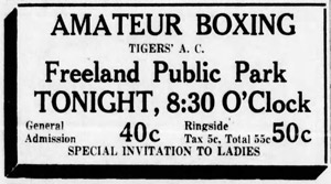 Boxing at the Public Park, 1936