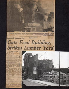 Davis feed store fire, 1964