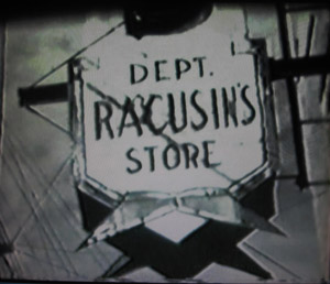 Racussin store sign